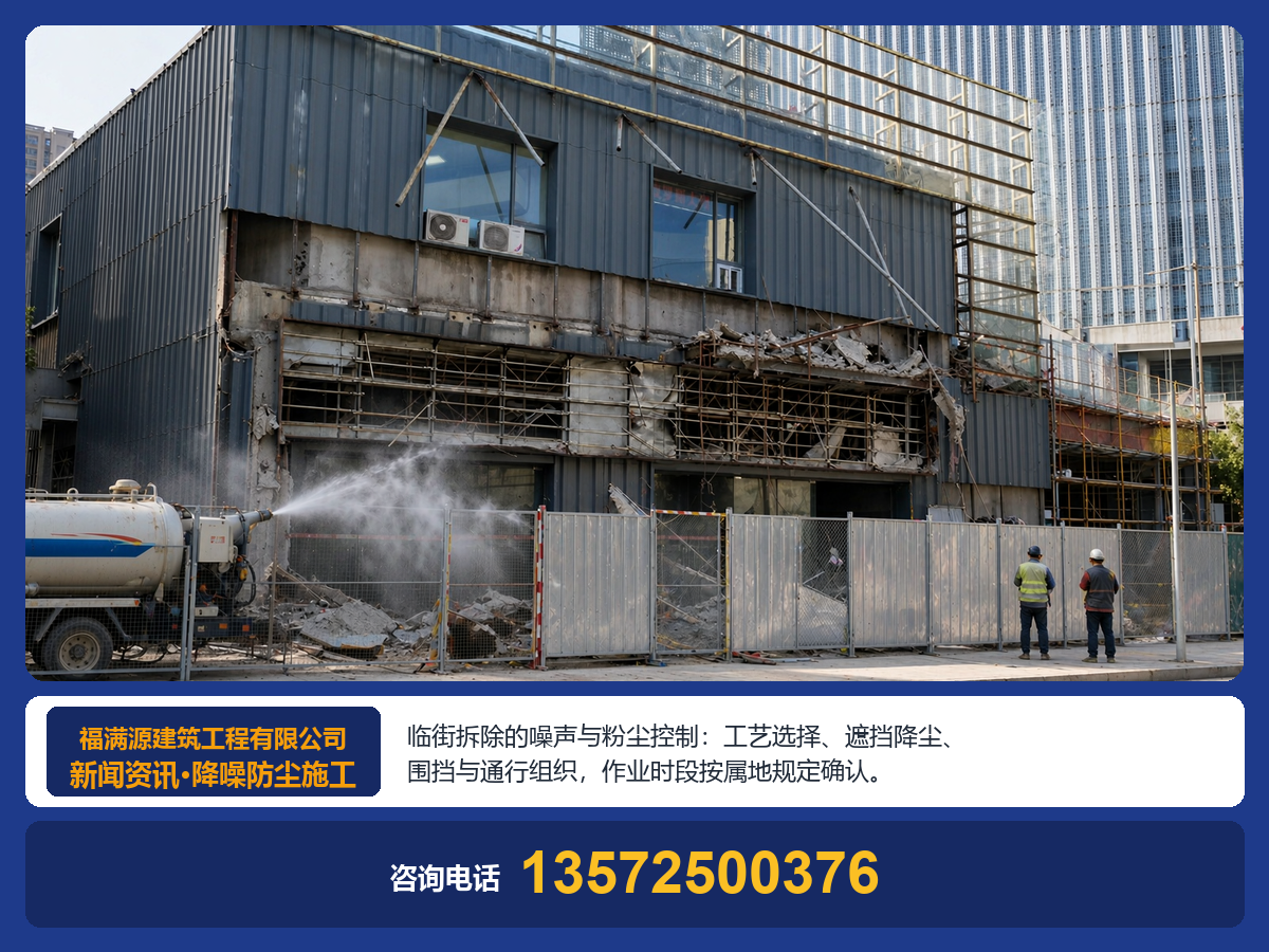 闹市街区室内外拆除,怎么做降噪防尘与文明施工